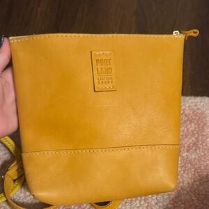 Portland Leather Mustard Crossbody Bag